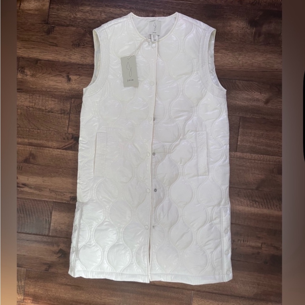 Joie Ivory Quilted Vest